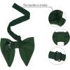 imageAllegra K Solid Pretied Bow Ties for Women Men Formal Party Prom Bowties VelvetDeep Green