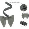 imageAllegra K Solid Pretied Bow Ties for Women Men Formal Party Prom Bowties VelvetGrey