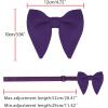 imageAllegra K Solid Pretied Bow Ties for Women Men Formal Party Prom Bowties VelvetIndigo Purple