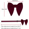 imageAllegra K Solid Pretied Bow Ties for Women Men Formal Party Prom Bowties VelvetWine Red