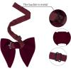 imageAllegra K Solid Pretied Bow Ties for Women Men Formal Party Prom Bowties VelvetWine Red