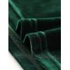 imageAllegra K Velvet Top for Womens Square Neck Long Sleeves Solid Casual TShirt BlouseDark Green