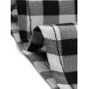 imageAllegra K Vintage Gingham Top for Womens Puff Short Sleeve Crew Neck Casual Check ShirtBlack