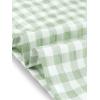imageAllegra K Vintage Gingham Top for Womens Puff Short Sleeve Crew Neck Casual Check ShirtLight Green
