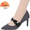 imageAllegra K Women Ankle Straps Leather Bowknot Detachable Elastic Shoe Strap Band for HeelsBlack