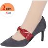 imageAllegra K Women Ankle Straps Leather Bowknot Detachable Elastic Shoe Strap Band for HeelsRed