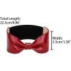 imageAllegra K Women Ankle Straps Leather Bowknot Detachable Elastic Shoe Strap Band for HeelsRed