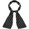 imageAllegra K Women Retro Polka Dots Skinny Scarf Neck Scarves Wrap Long Neckerchief Hair BandBlack