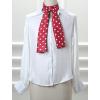 imageAllegra K Women Retro Polka Dots Skinny Scarf Neck Scarves Wrap Long Neckerchief Hair BandRed