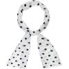 imageAllegra K Women Retro Polka Dots Skinny Scarf Neck Scarves Wrap Long Neckerchief Hair BandWhite