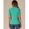 imageAllegra K Womens Bow Tie Neck Tops Elegant Office Short Sleeve BlouseMarrs Green