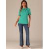 imageAllegra K Womens Bow Tie Neck Tops Elegant Office Short Sleeve BlouseMarrs Green
