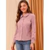 imageAllegra K Womens Button Down Shirt Peter Pan Collar Button Up Long Sleeve Top