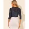 imageAllegra K Womens Cardigan Sheer Glitter Sparkle Metallic Open Front Shrug Tops