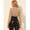 imageAllegra K Womens Cardigans Tie Waist Sheer Long Sleeve Crochet Shrug Top