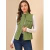 imageAllegra K Womens Casual Stand Collar Anorak Cargo Vests Sleeveless Utility Jacket