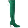 imageAllegra K Womens Chunky Heels Bling Rhinestone Over the Knee High BootsGreen