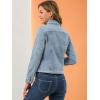 imageAllegra K Womens Denim Coat Jean Button Front Washed Vintage JacketLight Blue