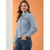 imageAllegra K Womens Denim Coat Jean Button Front Washed Vintage JacketLight Blue