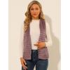 imageAllegra K Womens Fashion Faux Fur Vest Casual Sleeveless Fluffy Open Front Jacket