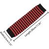imageAllegra K Womens Fingerless Gloves Printed Elbow Length Knitted Arm WarmersBlack Red