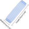 imageAllegra K Womens Fingerless Gloves Printed Elbow Length Knitted Arm WarmersLight Blue White