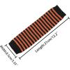 imageAllegra K Womens Fingerless Gloves Printed Elbow Length Knitted Arm WarmersOrange Black
