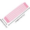 imageAllegra K Womens Fingerless Gloves Printed Elbow Length Knitted Arm WarmersPink White