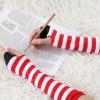 imageAllegra K Womens Fingerless Gloves Printed Elbow Length Knitted Arm WarmersRed White Black