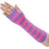imageAllegra K Womens Fingerless Gloves Printed Elbow Length Knitted Arm WarmersViolet Pink