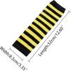 imageAllegra K Womens Fingerless Gloves Printed Elbow Length Knitted Arm WarmersYellow Black Wide Stripes