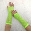 imageAllegra K Womens Fingerless Mesh 1980s Fancy Dress Party Costume Accessories Fishnet Gloves 2 PairsGreen