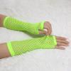 imageAllegra K Womens Fingerless Mesh 1980s Fancy Dress Party Costume Accessories Fishnet Gloves 2 PairsGreen