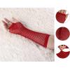 imageAllegra K Womens Fingerless Mesh 1980s Fancy Dress Party Costume Accessories Fishnet Gloves 2 PairsRed