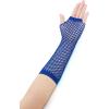 imageAllegra K Womens Fingerless Mesh 1980s Fancy Dress Party Costume Accessories Fishnet Gloves 2 PairsRoyal Blue