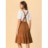 imageAllegra K Womens High Waist Flared Skater Pleated Suspender Skirt Overalls Dress