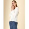 imageAllegra K Womens Lace Panel Tops V Neck Casual Long Sleeves Blouse