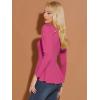 imageAllegra K Womens Long Sleeves Scoop Neck Casual Peplum Shirt TopsMagenta
