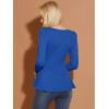 imageAllegra K Womens Long Sleeves Scoop Neck Casual Peplum Shirt TopsRoyal Blue