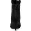 imageAllegra K Womens Mesh Heel Boots Stiletto Heels Ruffle Ankle BootsBlack