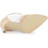 imageAllegra K Womens Mesh Lace Up Stiletto Heels Ankle BootsBeige