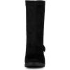 imageAllegra K Womens Mid Calf Boots Chunky Heels Patent Leather GO GO BootsBlack