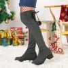 imageAllegra K Womens Over the Knee Boots Chunky Heels Thigh High Boots