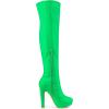 imageAllegra K Womens Platform Round Toe Chunky Heels Over The Knee High BootsGreen