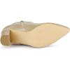 imageAllegra K Womens Pointed Toe Buckle Chunky Heels Ankle BootsBeige