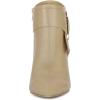 imageAllegra K Womens Pointed Toe Buckle Chunky Heels Ankle BootsBeige