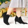 imageAllegra K Womens Pointed Toe Zip Bow Stiletto Heels Ankle BootsBlack