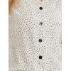 imageAllegra K Womens Polka Dots Short Sleeve Button Up Vintage 1950s BlouseWhite
