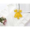 imageAllegra K Womens Pretied Bowknot Beads Bow Tie Elegant Large Ribbon BroochGolden Yellow