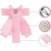 imageAllegra K Womens Pretied Bowknot Beads Bow Tie Elegant Large Ribbon BroochLight Pink
